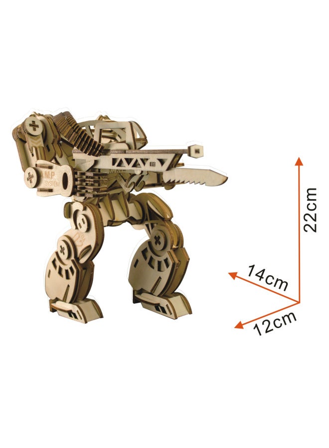 AMP Mechanical Armor-color Boxed Direct 3D Wooden Assembled Model DIY Wooden Three-dimensional Jigsaw Puzzle-Color:XC-G009 AMP Mechanical Armor - Image 3